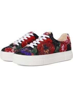 Women Black  Comfortable Rhinestone Low-Top Glam Stylish Design Sneakers